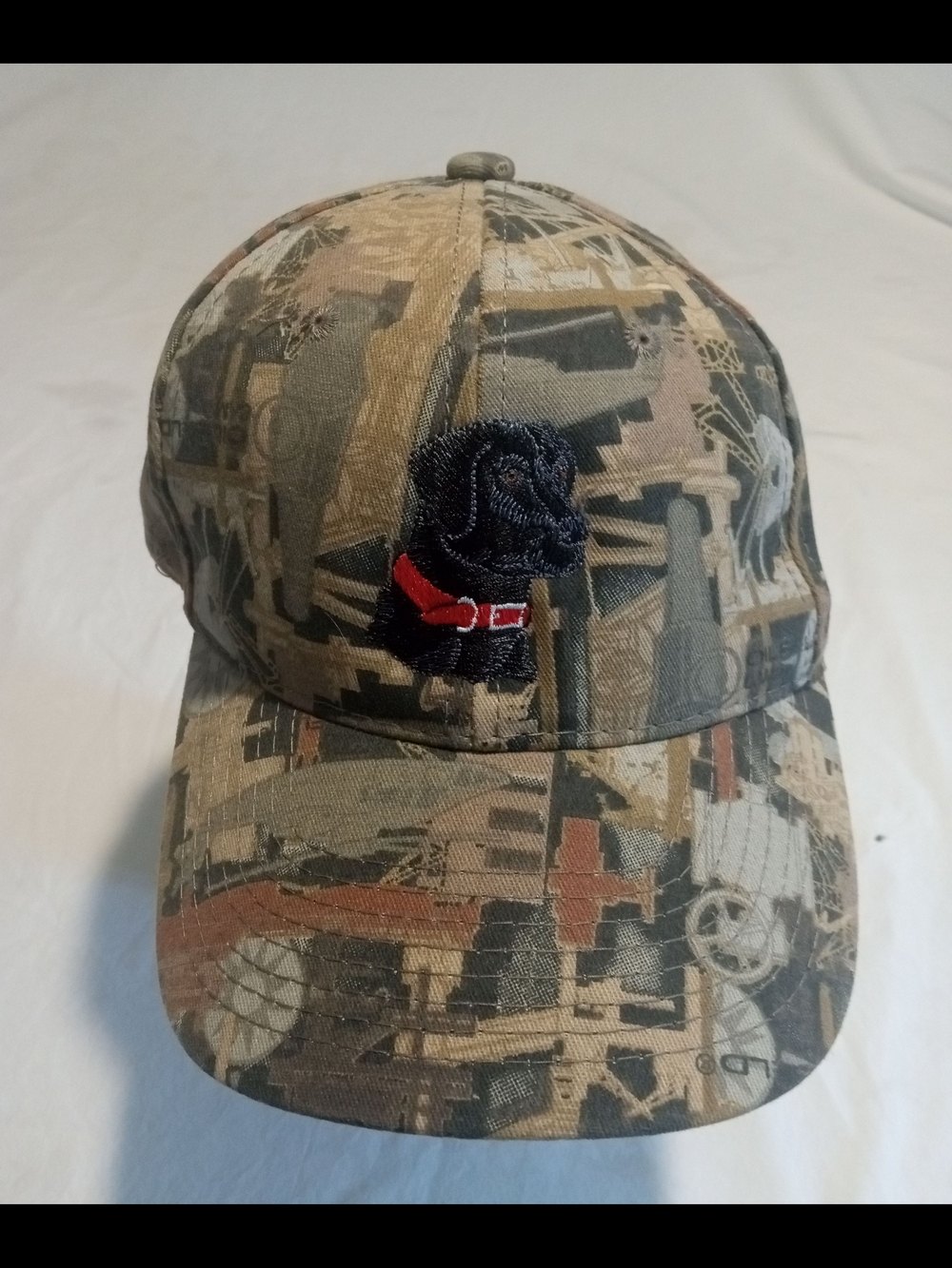Oil Field Camouflage Ol Blue Adjustable Hat Black Lab